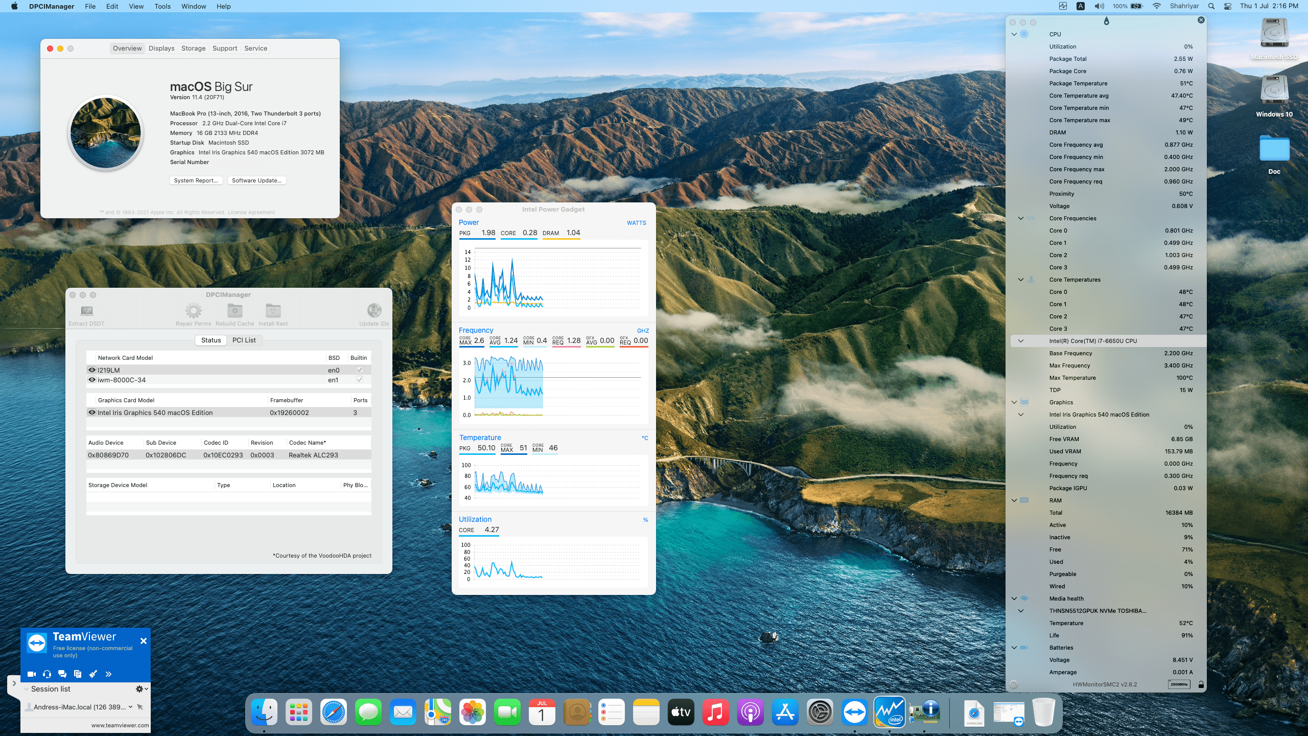 Success Hackintosh macOS Big Sur 11.4 Build 20F71 in Dell Latitude E7470